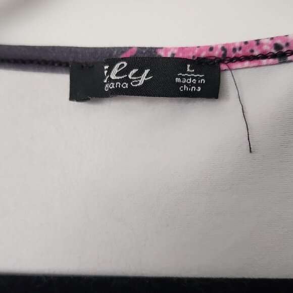 Lily Pink and Black Floral Tunic / Dress Size Large - Picture 3 of 3